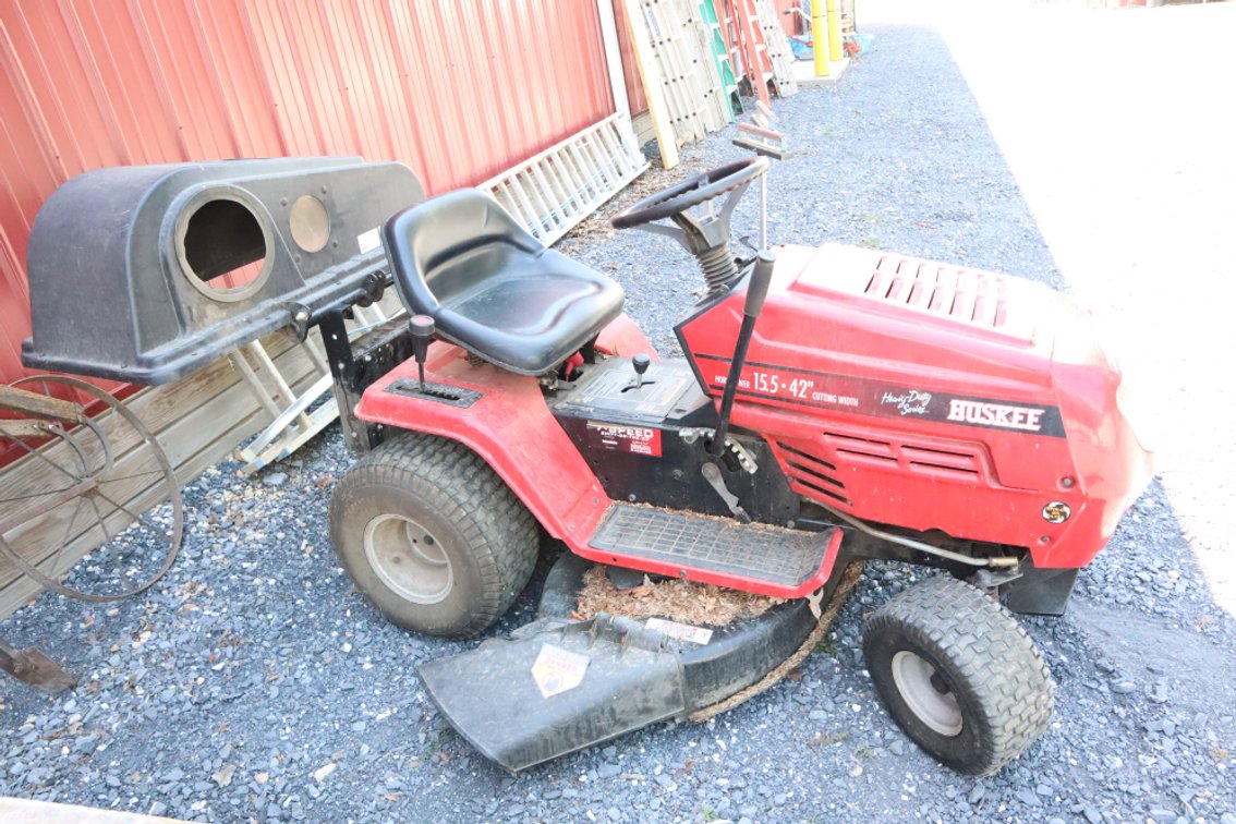 Huskee Riding Lawn Mower, No Battery, Running Condition Unknown