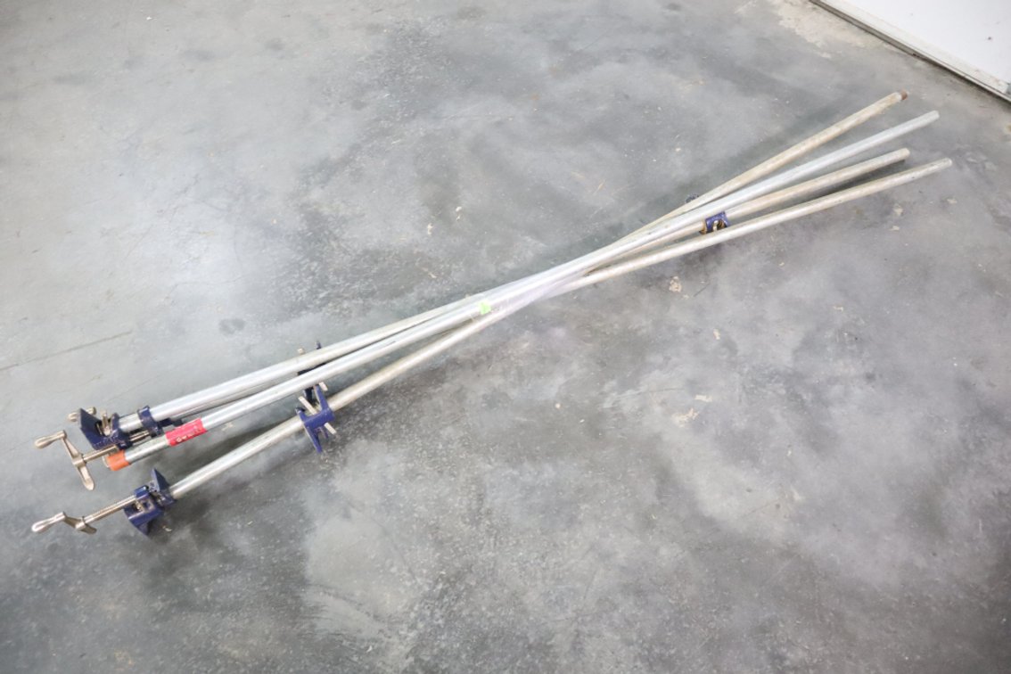 3 Bar Clamps and 1/2-In Galvanized Pipe