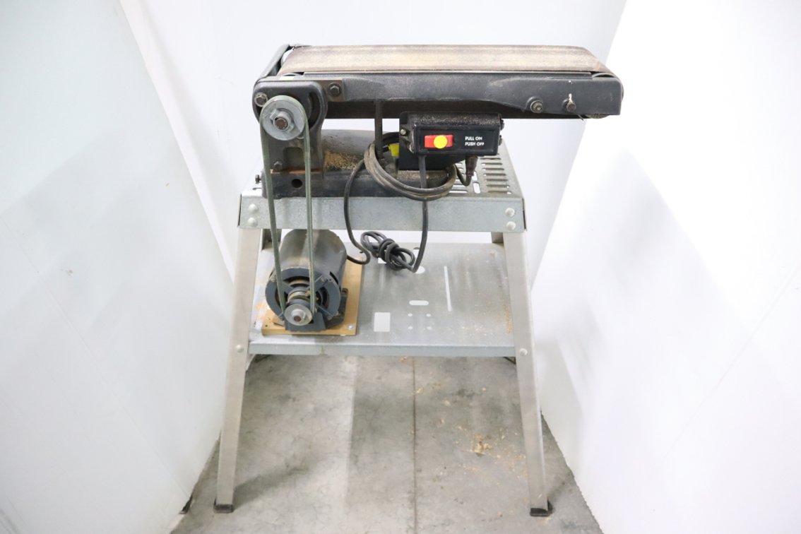 Belt Sander Mounted On Stand