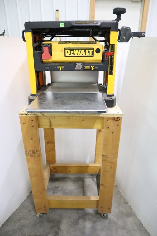 Dewalt 12.1/2 Inch Thickness Planer Mounted On Stand