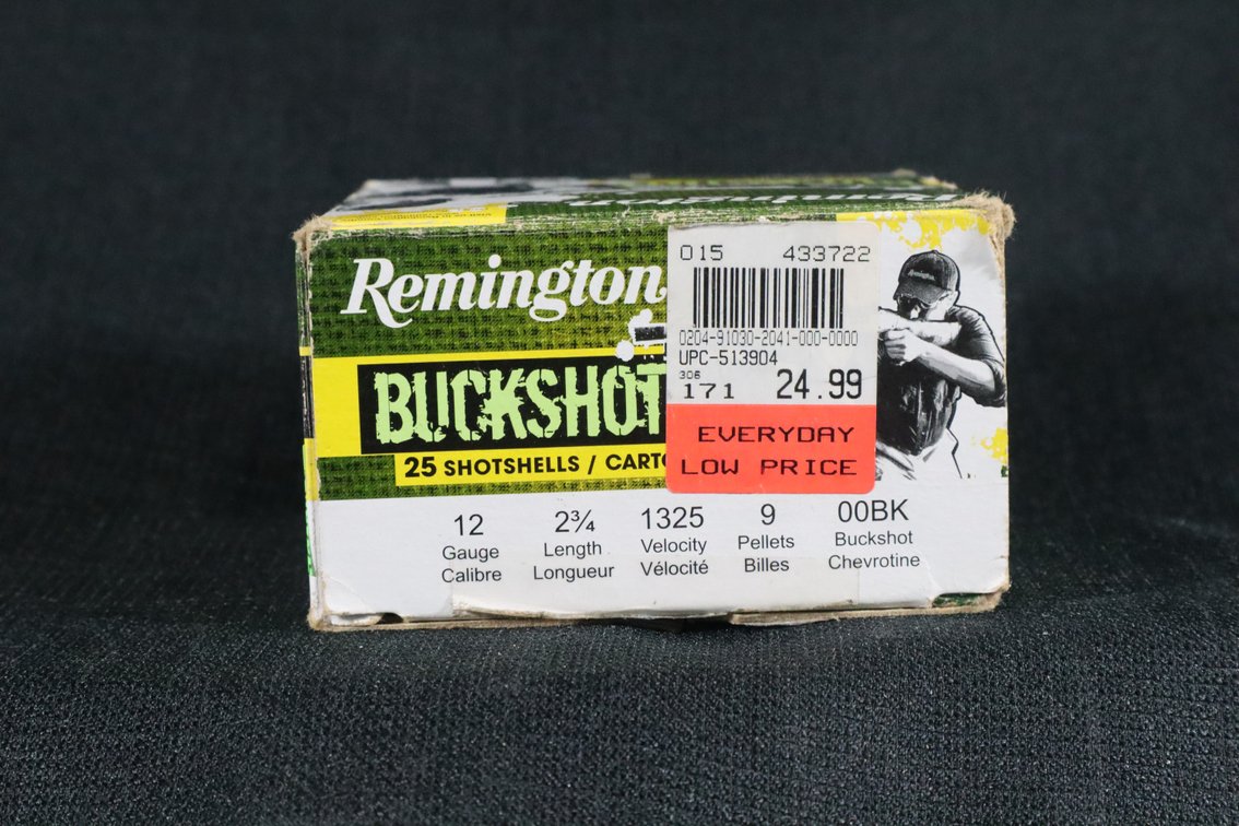 12 Gauge Buckshot, 25 Rounds