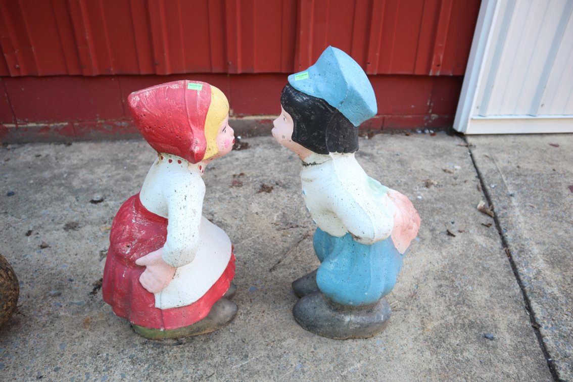 Dutch Couple Cement Garden Ornaments