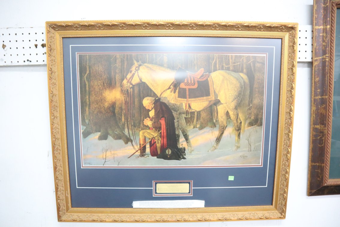 "The Prayer At Valley Forge" Framed Print