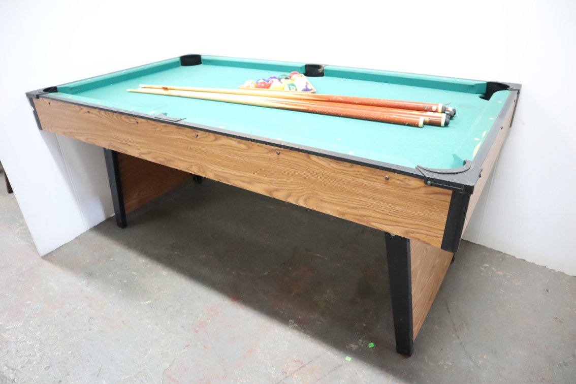 Particle Board Pool Table, (Not Very Heavy)