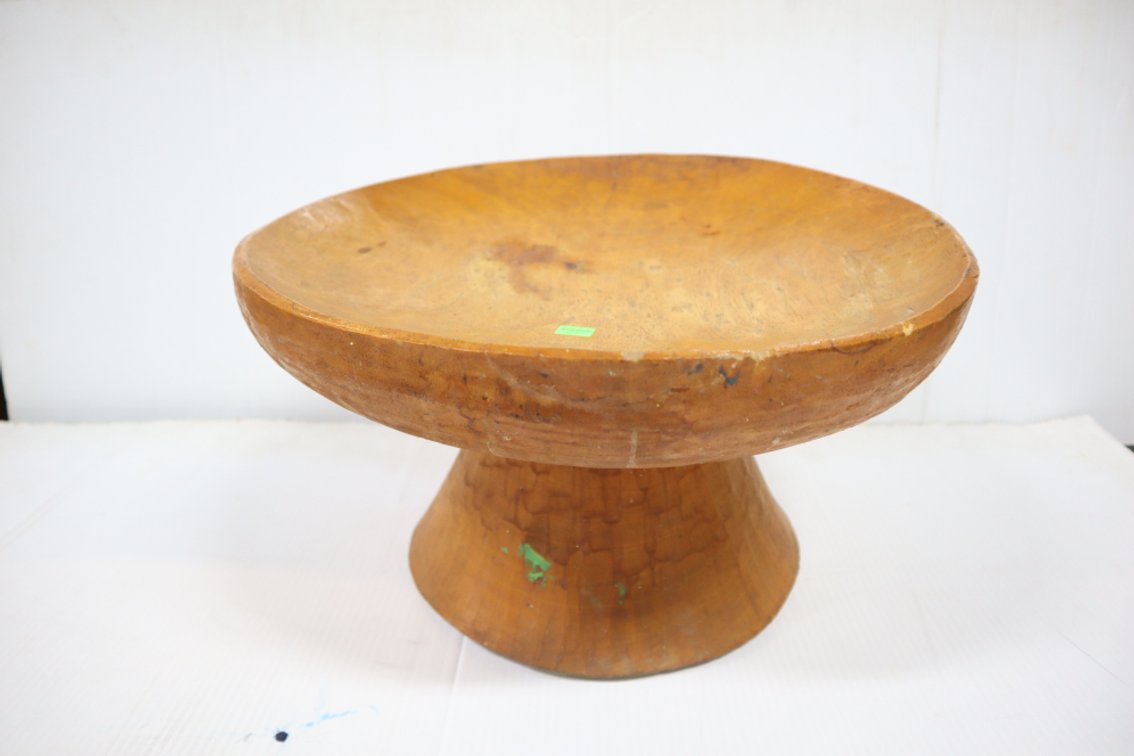 Wooden Pedestal Bowl