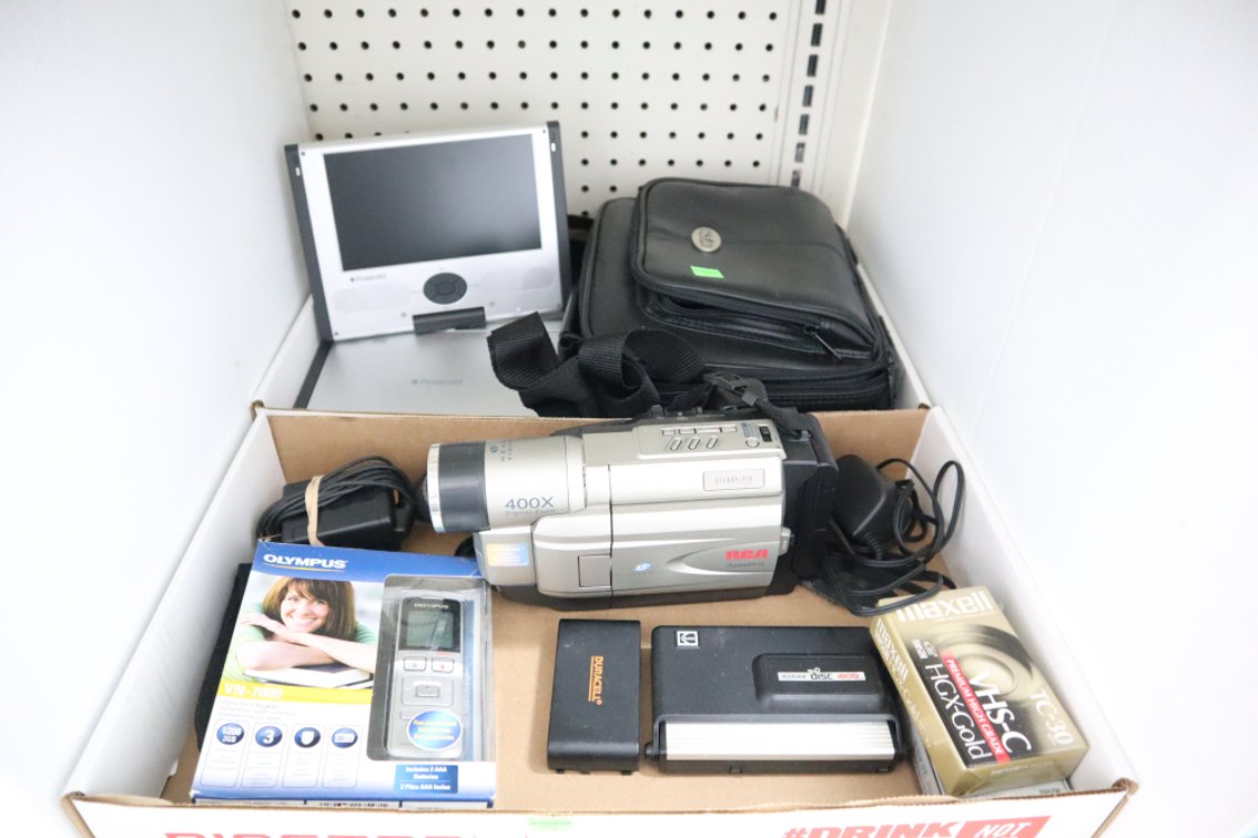 Polaroid Portable Dvd Player, Rca Video Camera, Miscellaneous