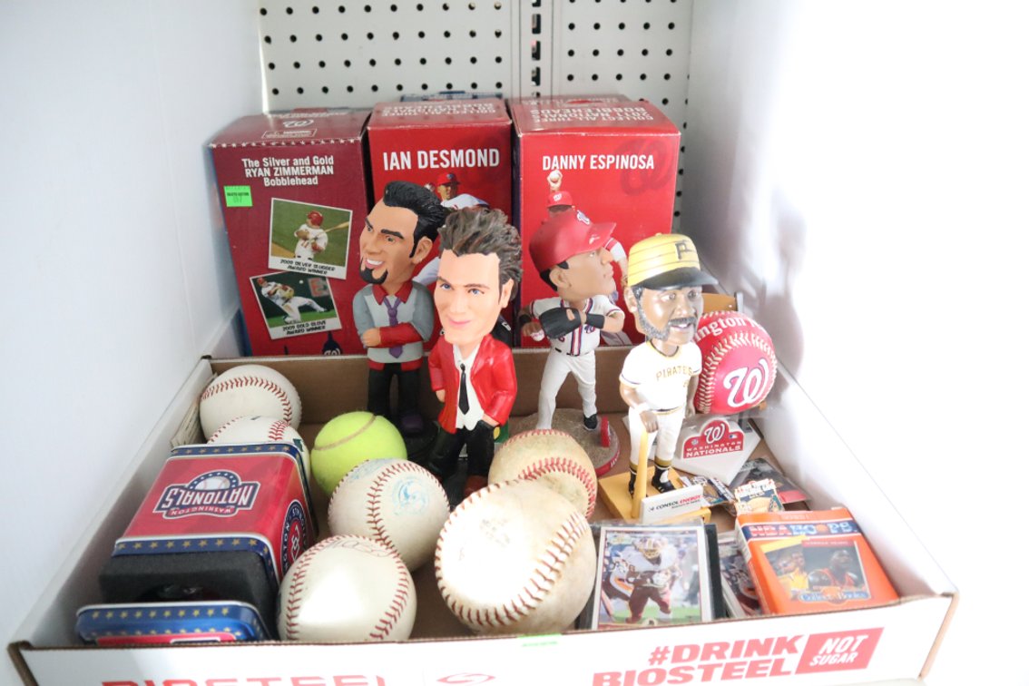 Baseballs and Collectible Bobbleheads