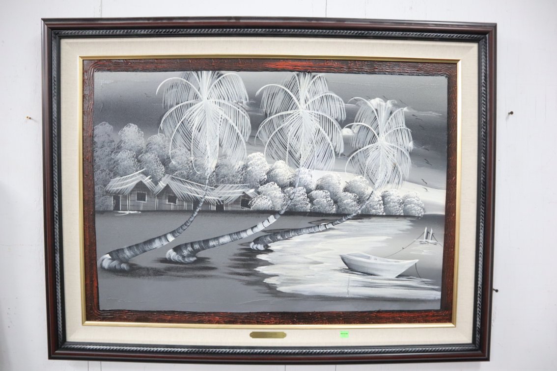 Caribbean Grenada Large Framed Canvas Painting
