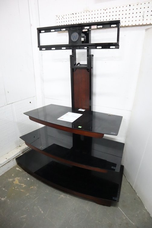 Tv Stand With Tiered Glass Shelves