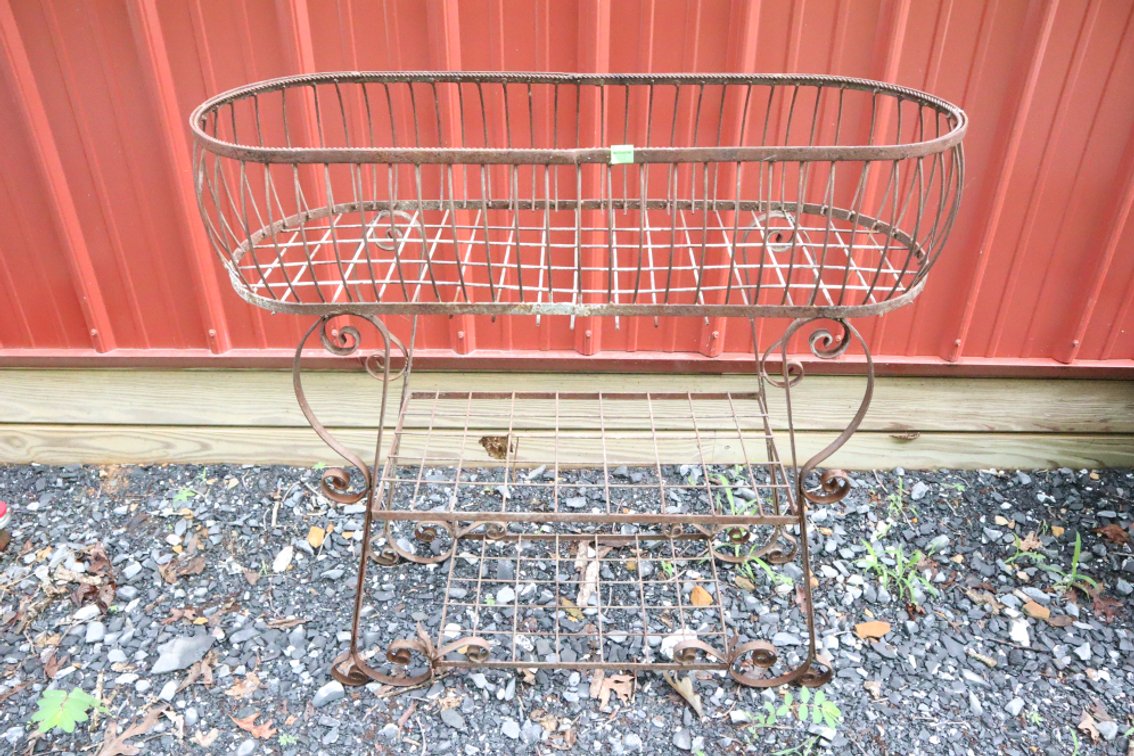 Metal Box Planter Stand