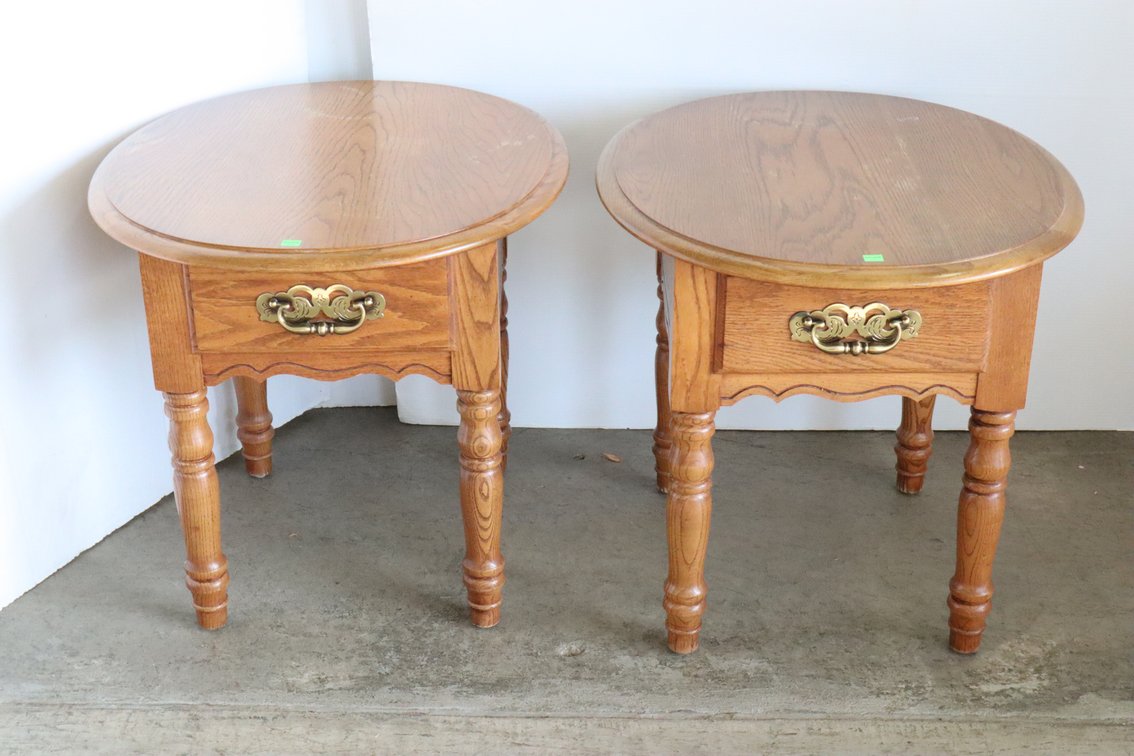 Broyhill Oval Nightstands