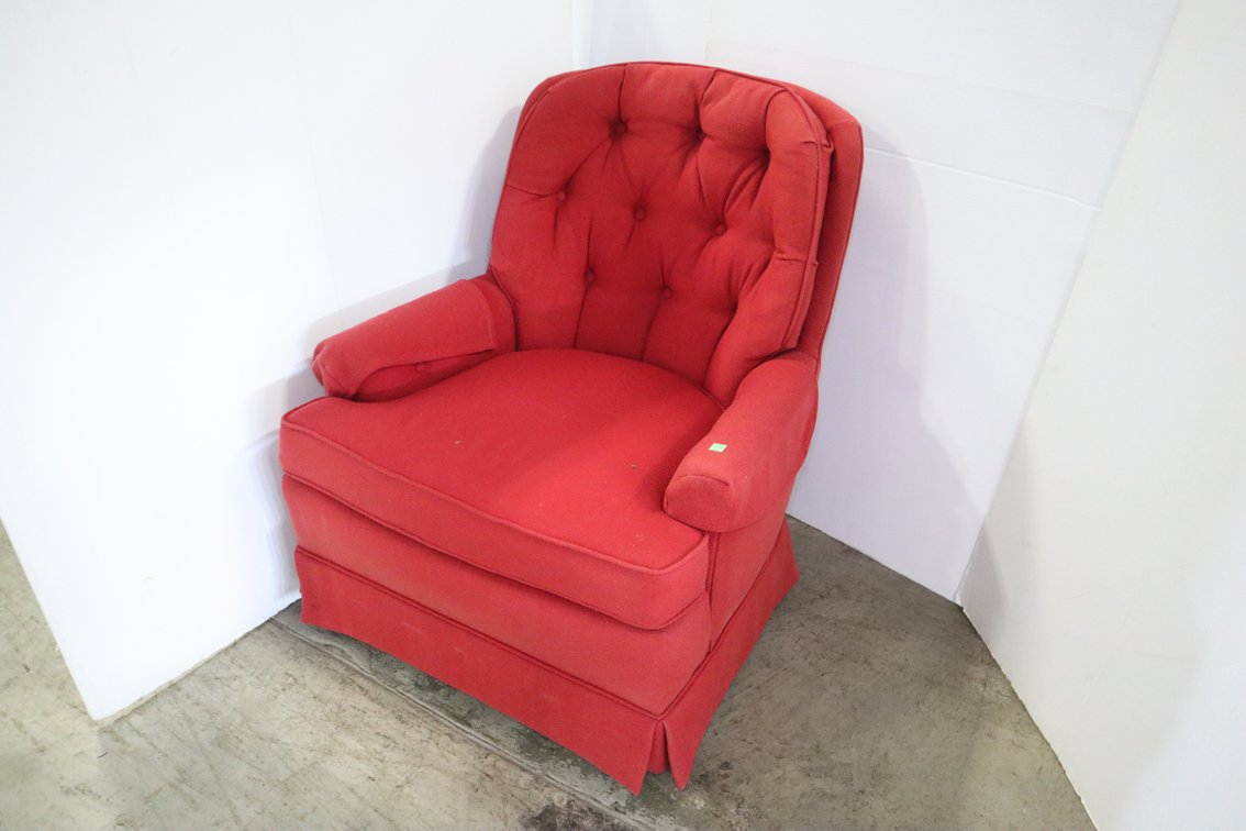 Swivel Red Armchair