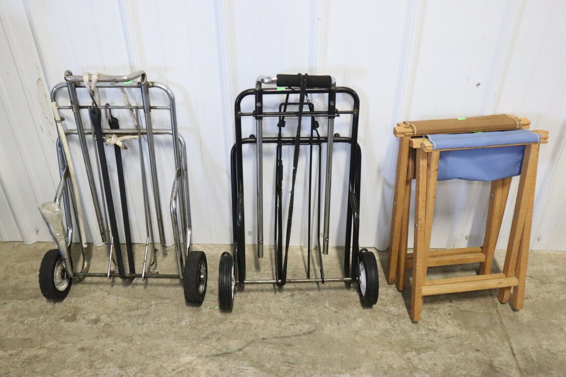 Camping Stools and Folding Dollys