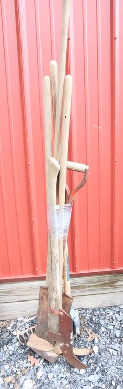 Group of Garden Tools, Brush Ax