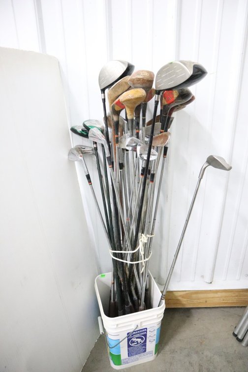 Group of Vintage Golf Clubs