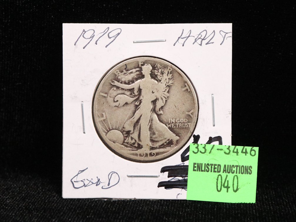 1919 Walking Liberty Half Dollar. Good. Better Date