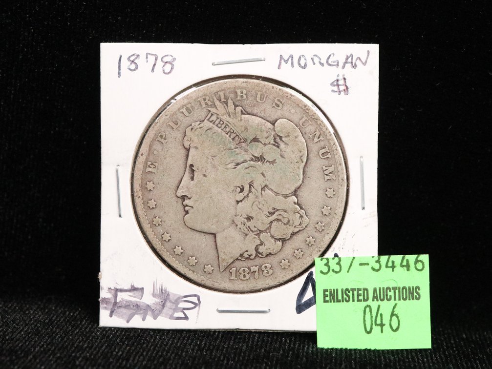 1878 7 TF Morgan Dollar. Fine