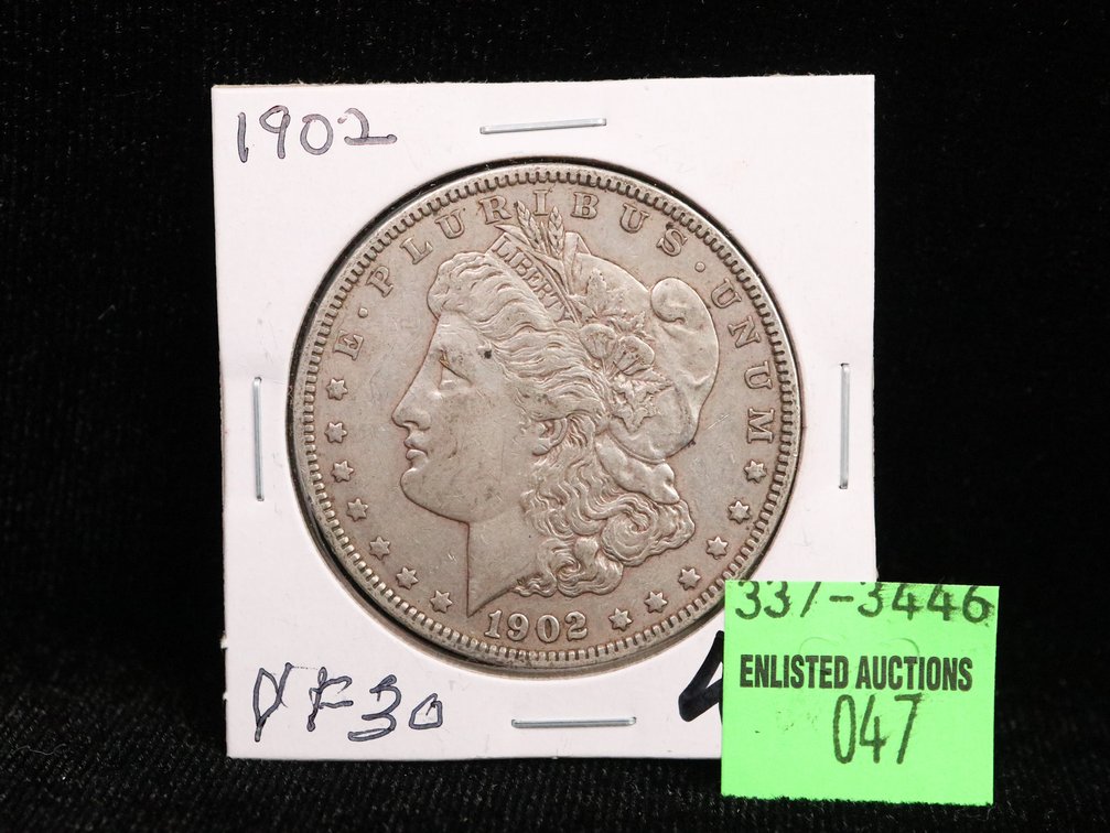1902 Morgan Dollar. Fine. Better Date