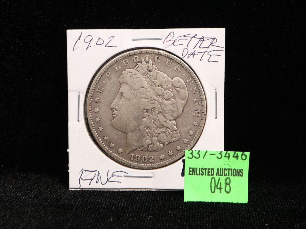 1902 Morgan Dollar. Fine. Better Date