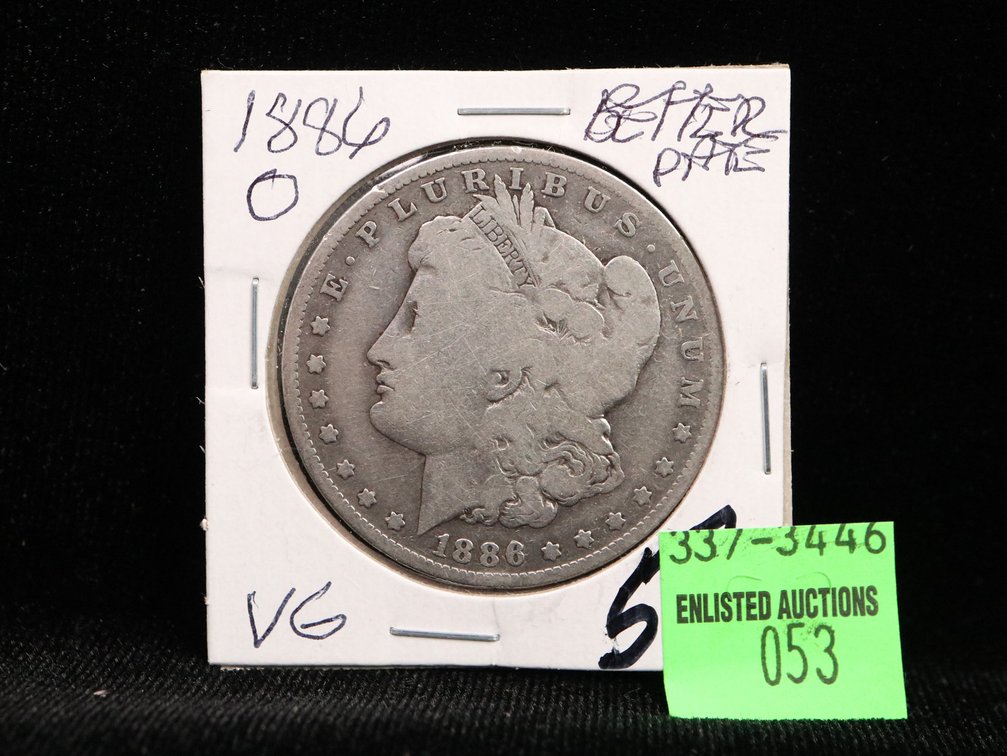 1886 O Morgan Dollar VG. Better Date