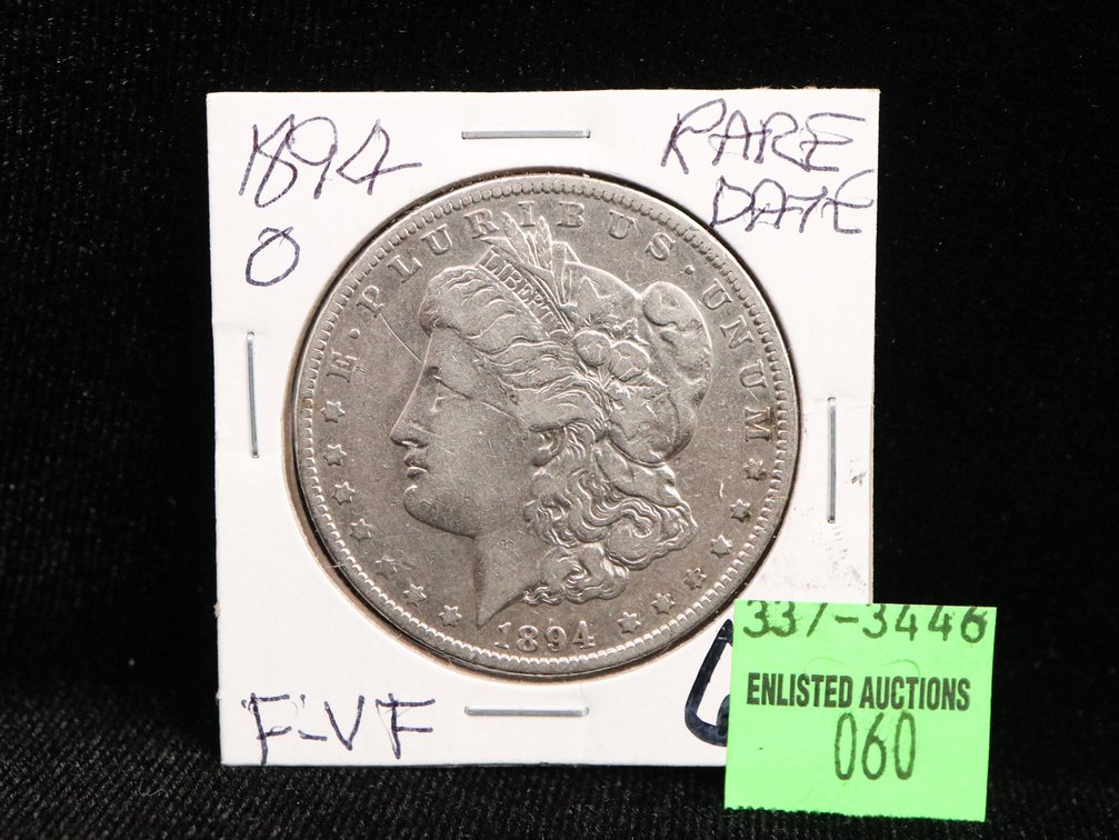 1894 O Morgan Dollar. F-VF. Key Date