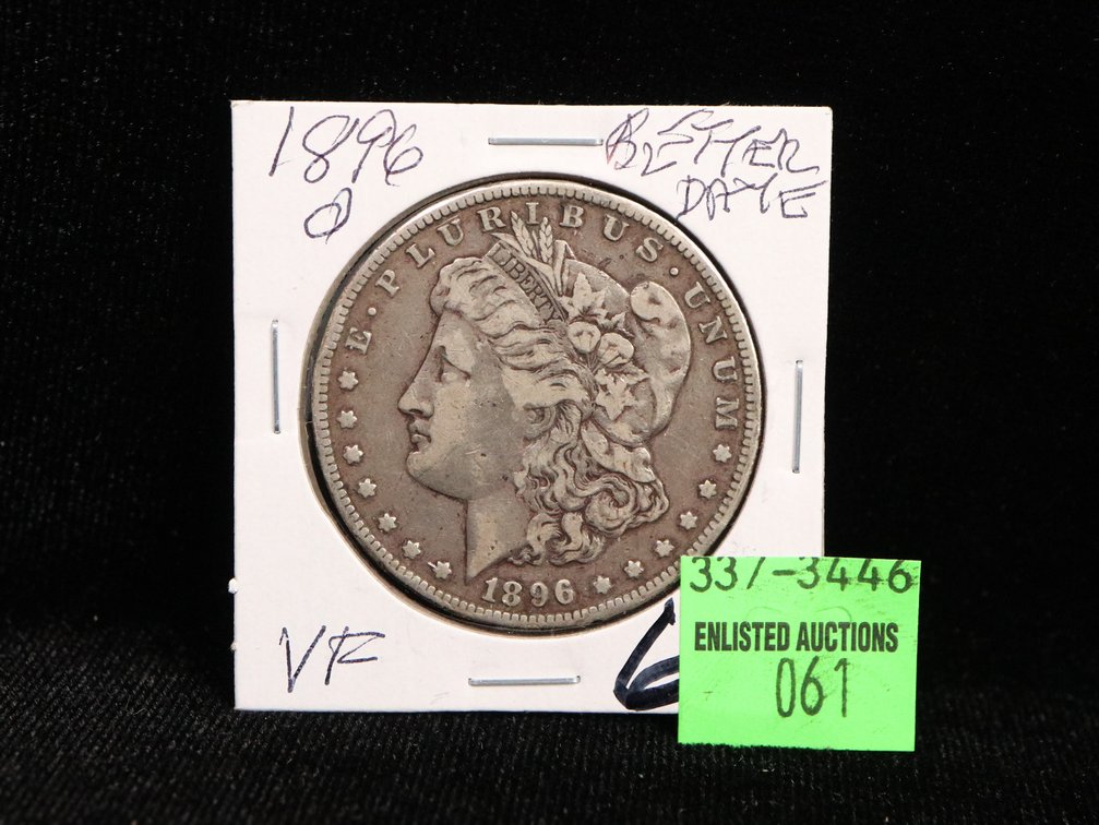 1896 O Morgan Dollar. VF. Better Date