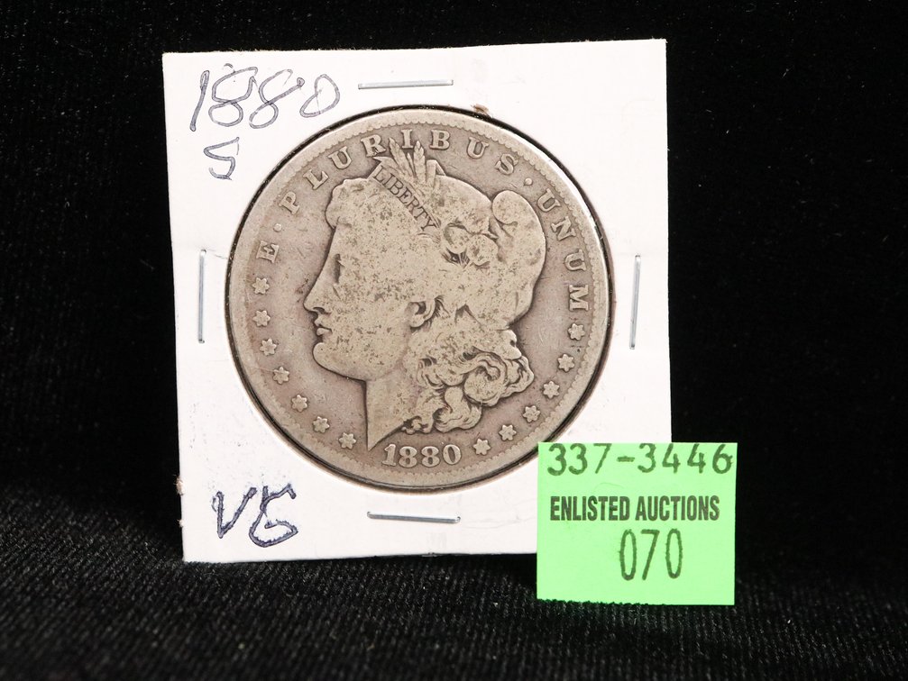 1880 S Morgan Dollar. VG