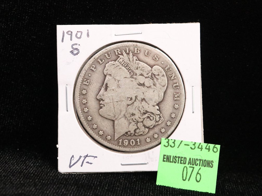 1901 S Morgan Dollar. VF Semi Key