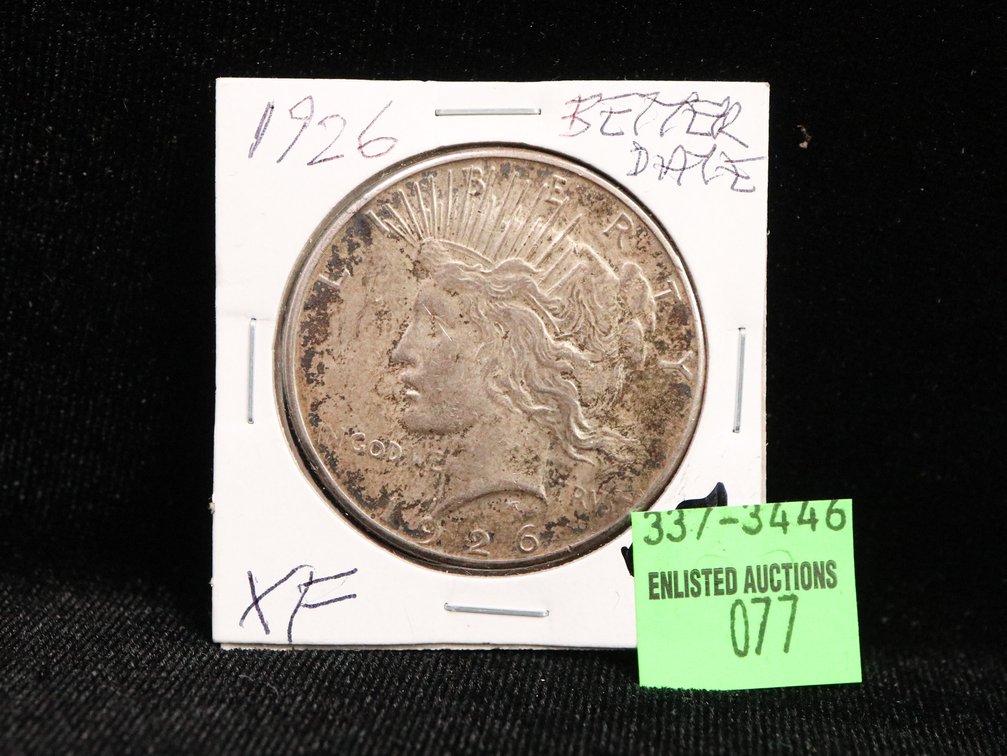 1926 Peace Dollar. XF. Better Date