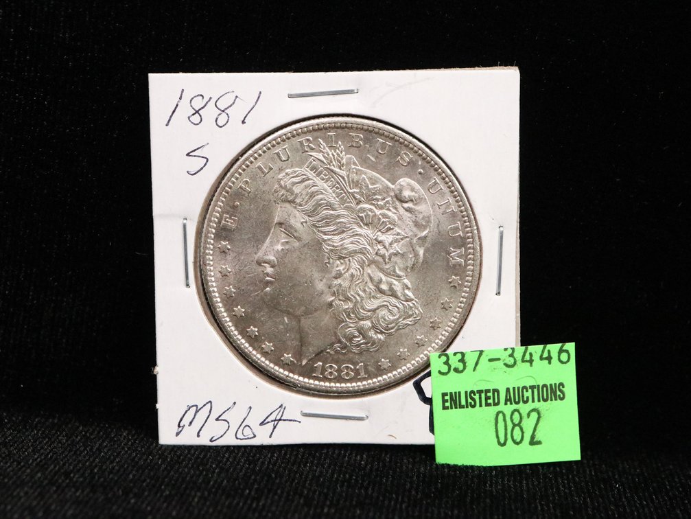 1881 S Morgan Dollar. MS64