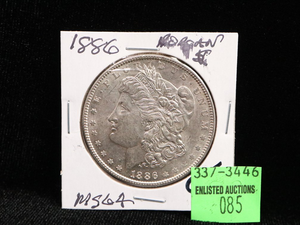 1886 Morgan Dollar. MS64