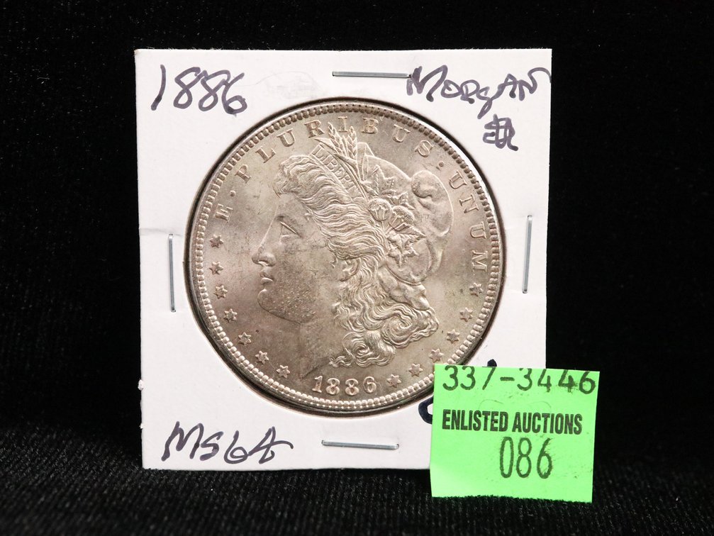 1886 Morgan Dollar. MS64
