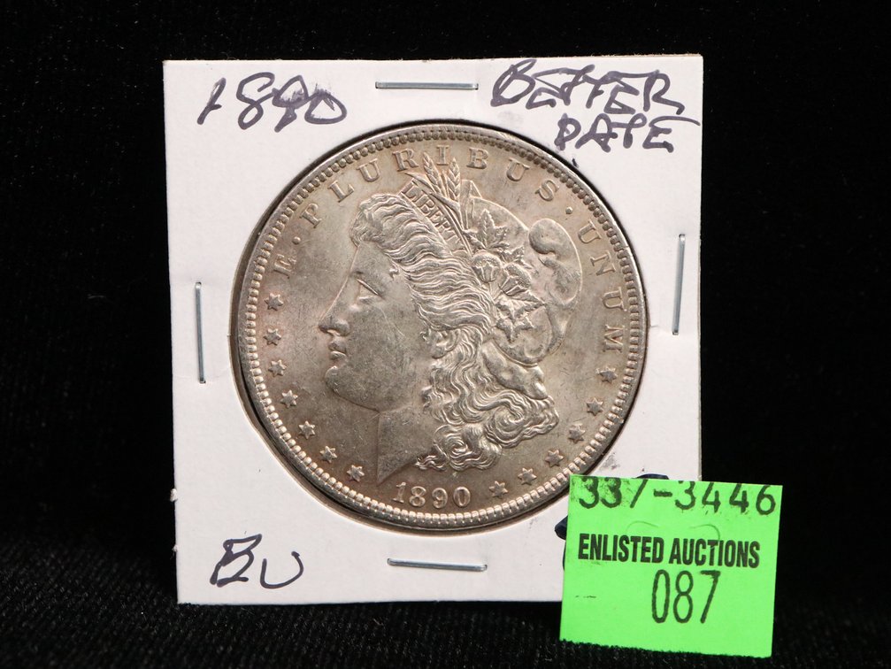 1890 Morgan Dollar. BU Better Date