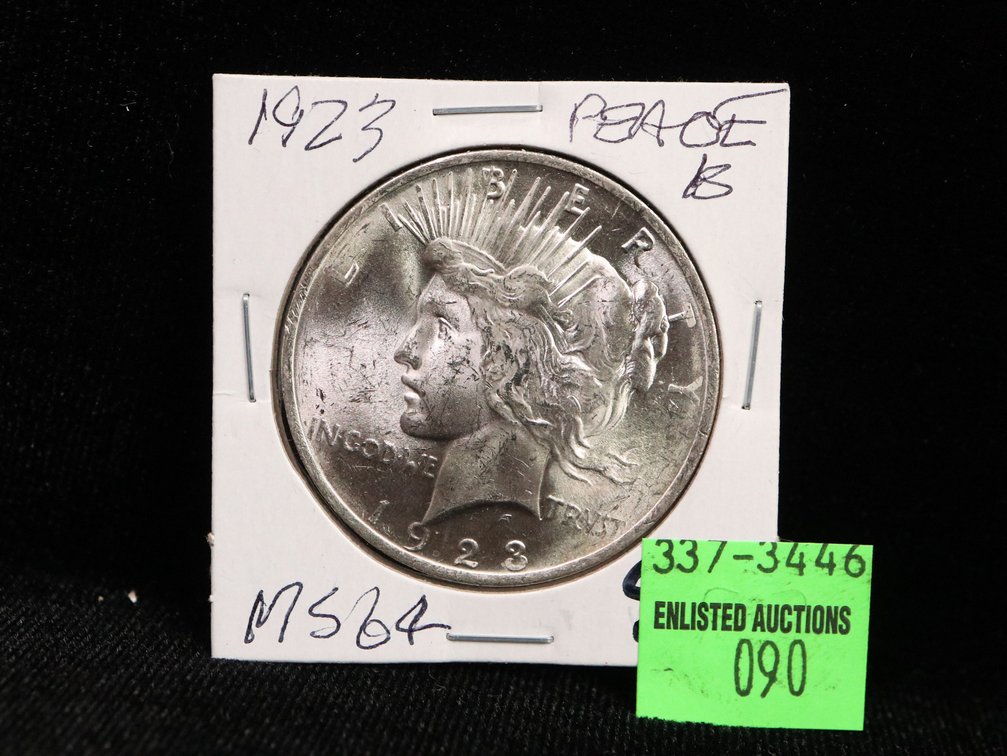 1923 Peace Dollar. MS64