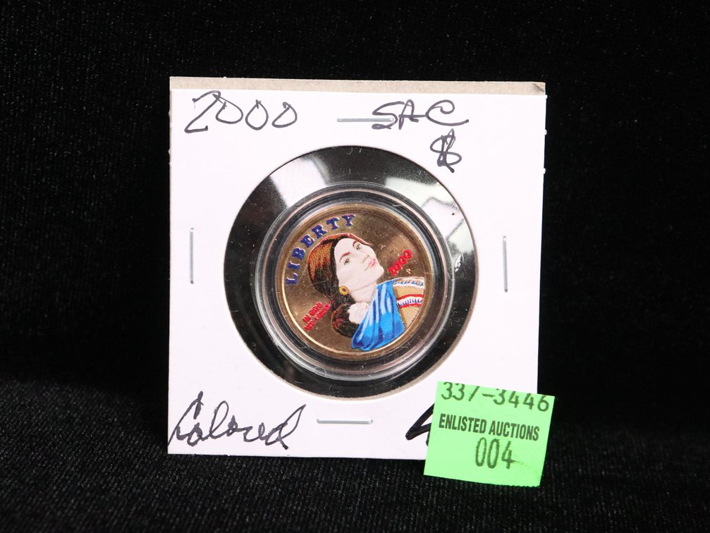 2000 Sacagawea Colorized Dollar. Nice