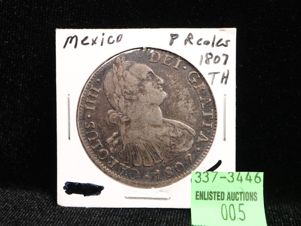 1807 Mexico 8 Reale Pillar Dollar