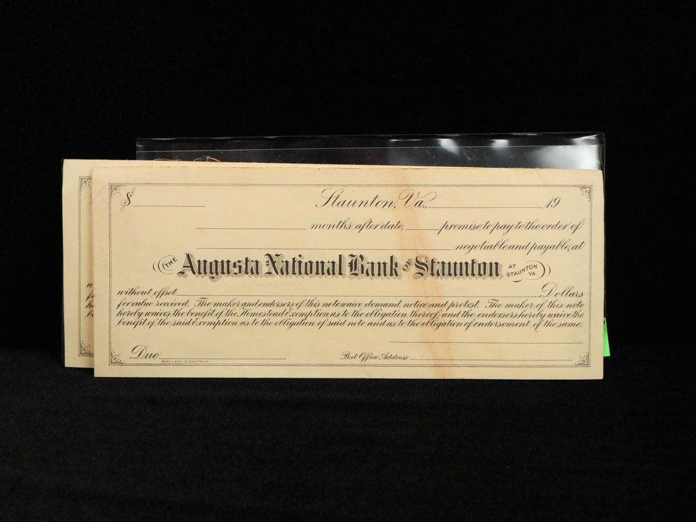 Four VA used Augusta Nat Bank. Notes Unusual