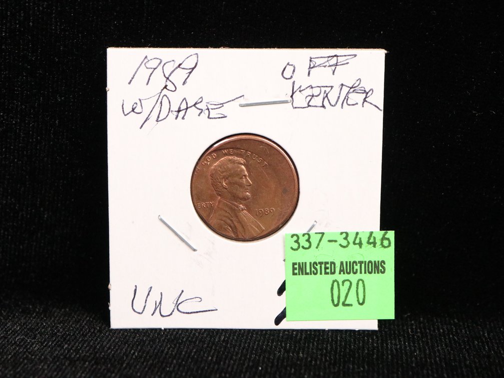 1989 W/Date Off Center Cent