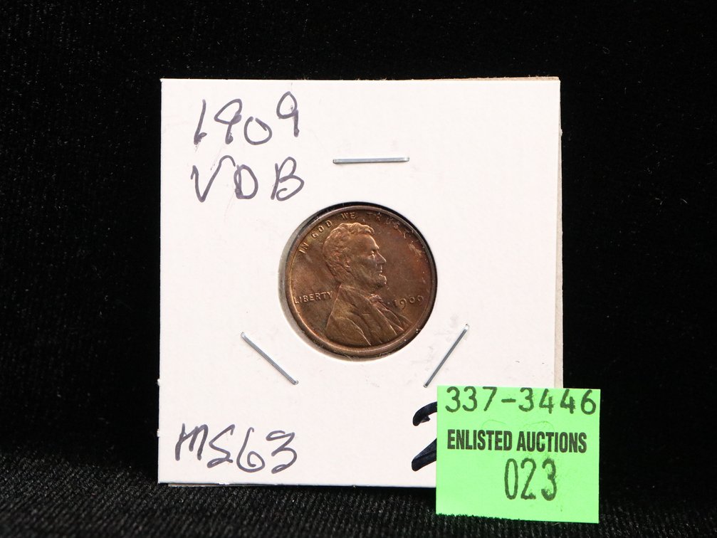 1909 VDB Lincoln Cent MS63. First Year