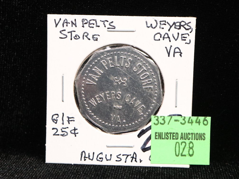 Van Pelt Store Merchant Token, Weyers Cave, Virginia