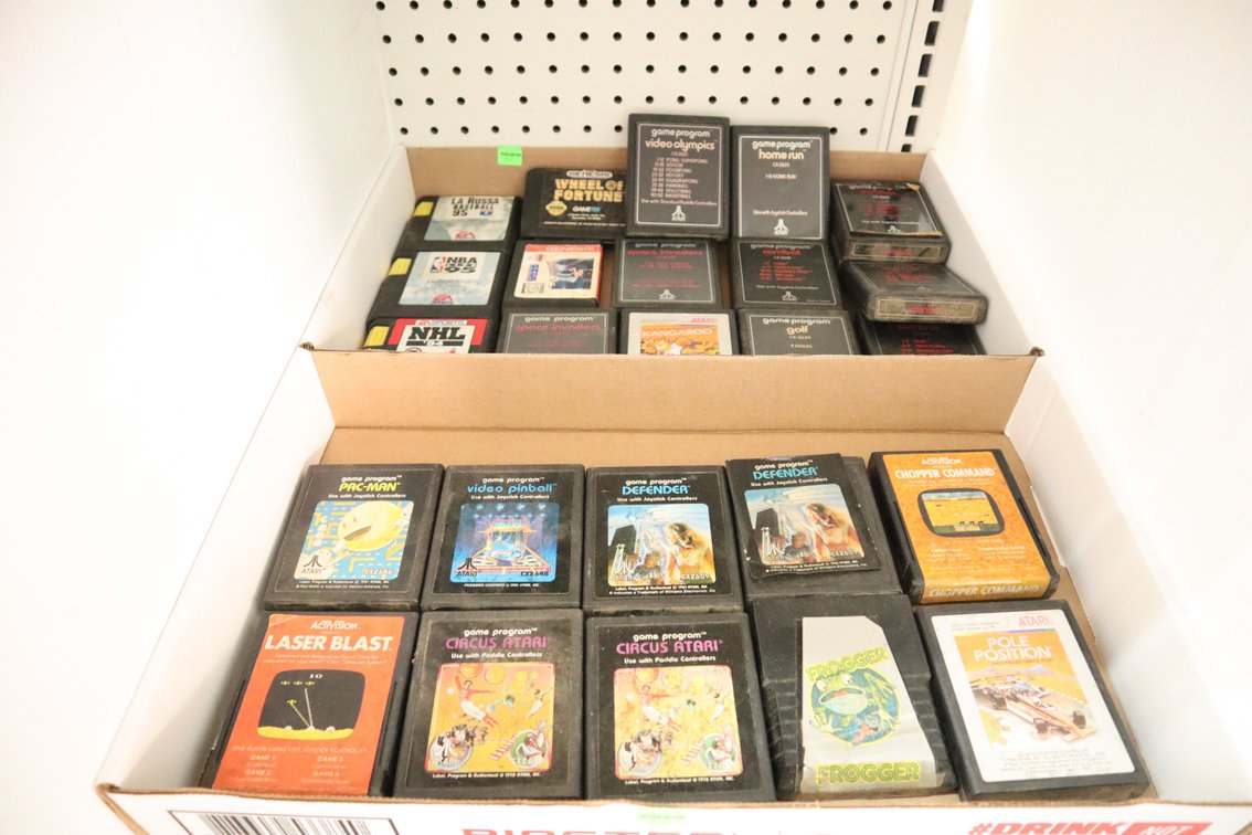 Group of Vintage Video Games