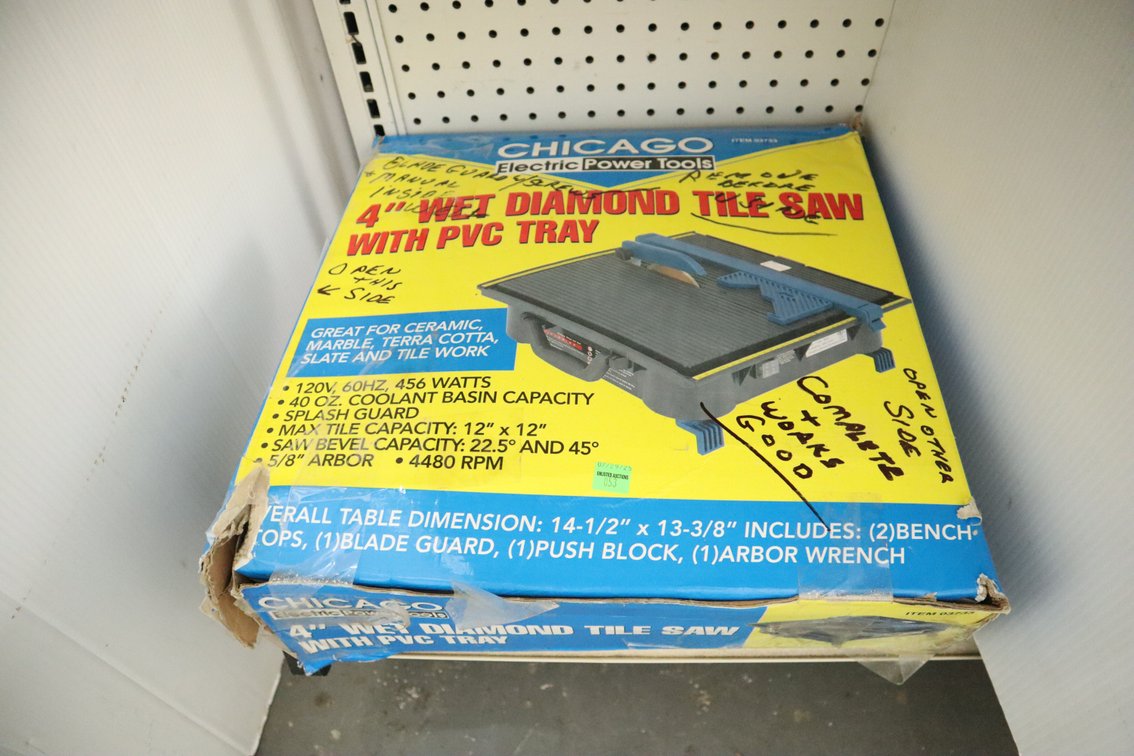4-In Wet Diamond Tile Saw