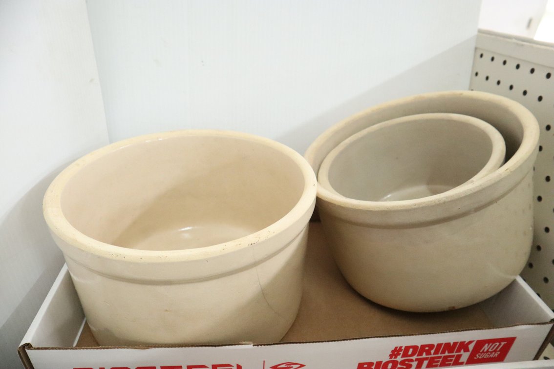3 Stoneware Crocks