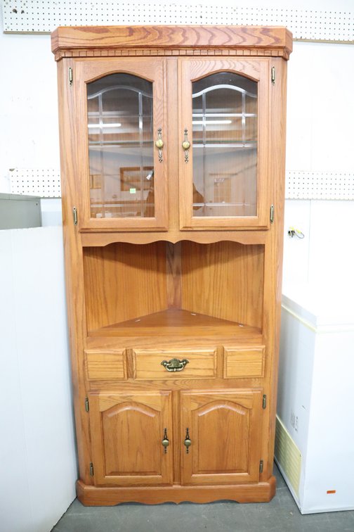 Lighted Corner Cabinet