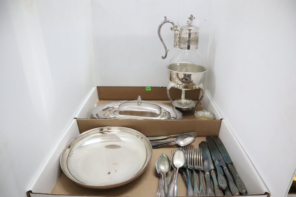 Silver Plated Dishes and Flatware