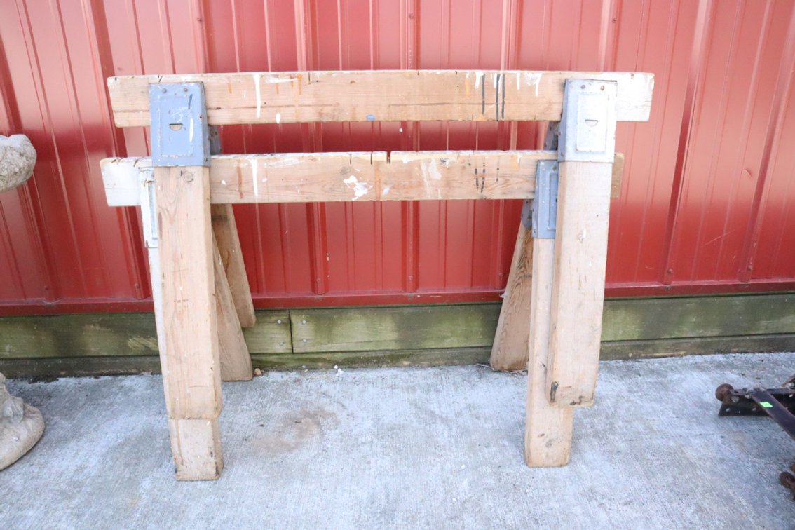 Pair of Wooden Saw Horses