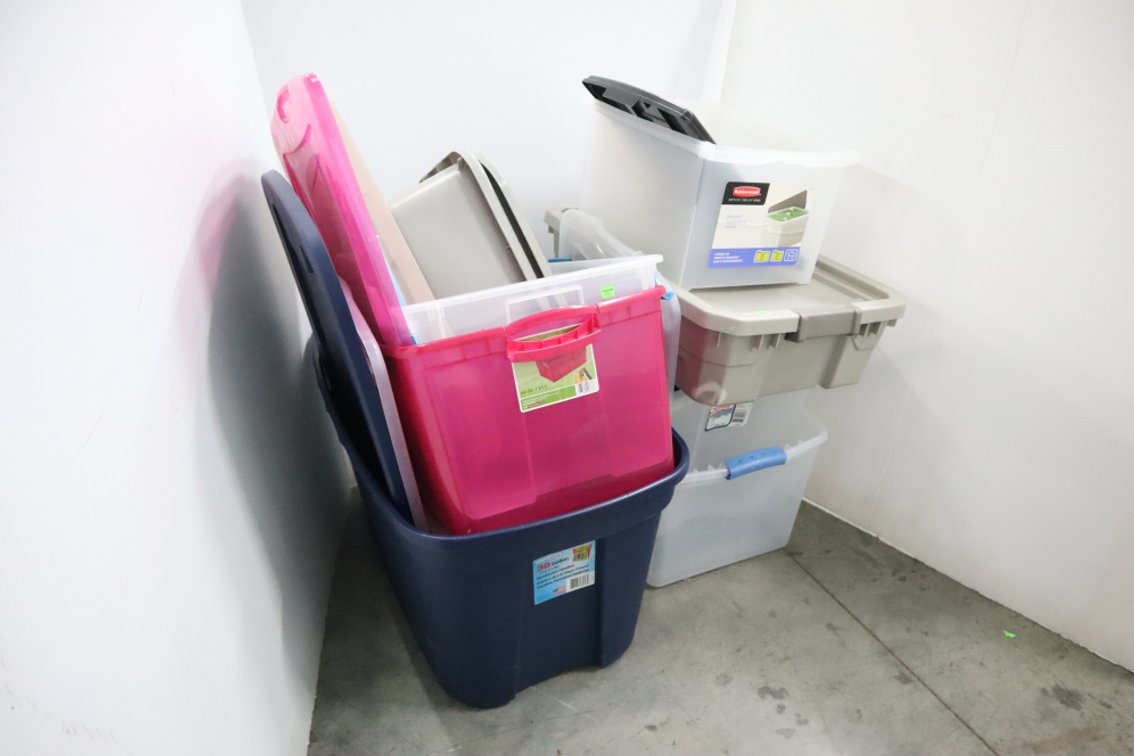 Group of Storage Totes