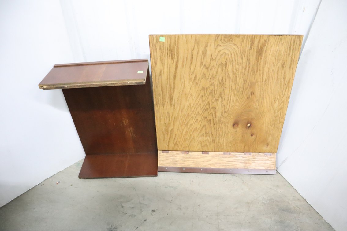 Pair of Wooden Desktop Stands
