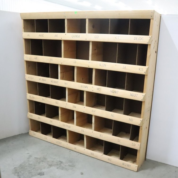 Wooden Organizing Cubby Shelf