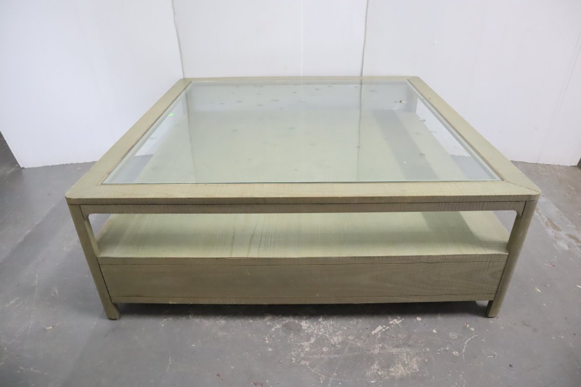 Large Glass Top Coffee Table